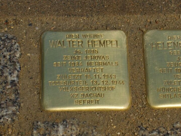 Stolperstein für Walter Hempel, ermordet am 13.12.1944.